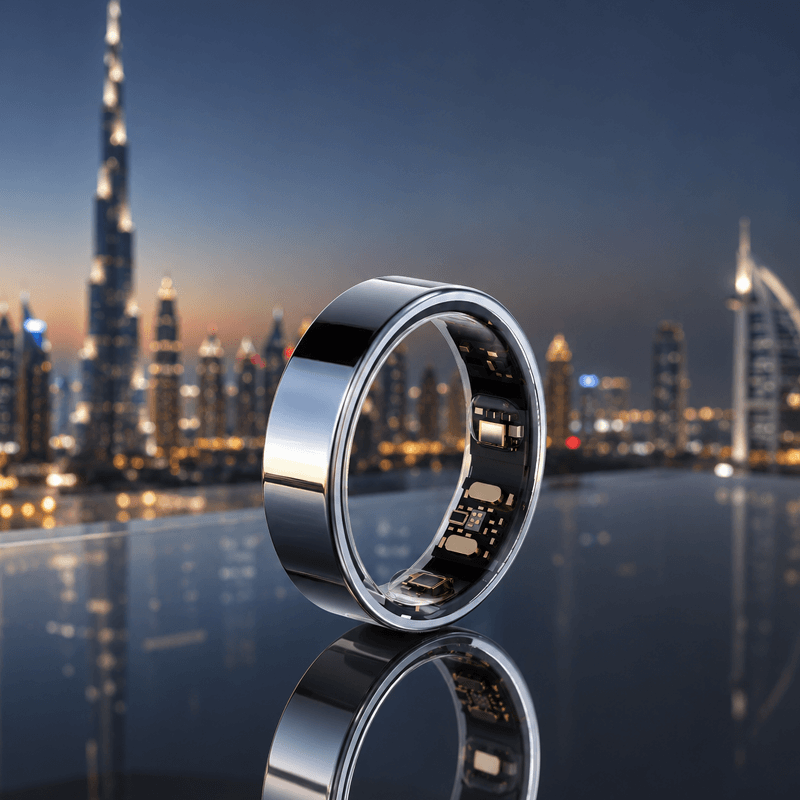 Arabian Silver Finish Fitze Smart Ring